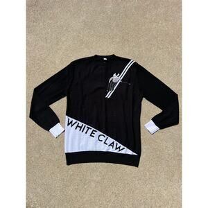White Claw Hard Seltzer Unisex Patch Embroidered Crewneck Sweater Size Large